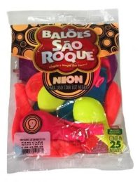 BALAO 9  NEON SORTIDO S.ROQUE C/25