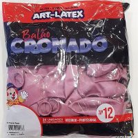 BALAO 12 CROMADO ROSA ART-LATEX C/24